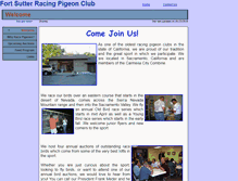 Tablet Screenshot of fortsutterracingpigeonclub.org